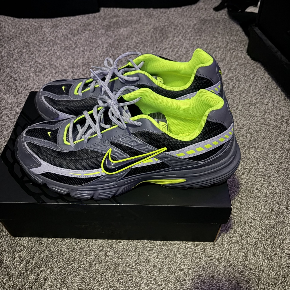 Nike Gray and Neon Yellow Athletic Shoes